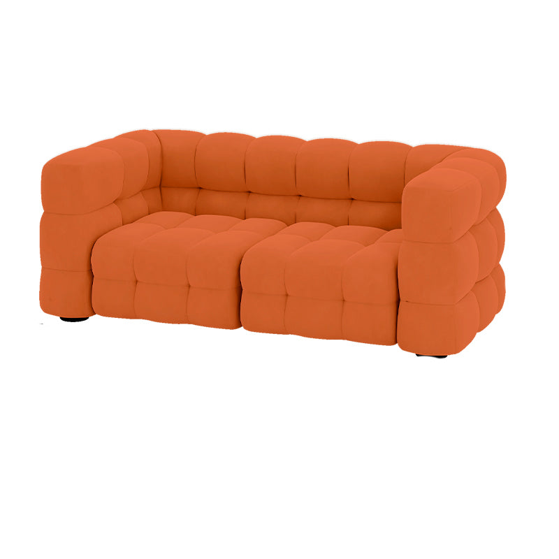 Contemporary 26.77" H Biscuit Back Tuxedo Arm Sofa for Living Room