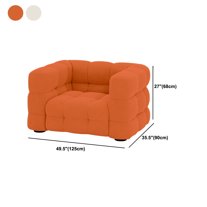 Contemporary 26.77" H Biscuit Back Tuxedo Arm Sofa for Living Room