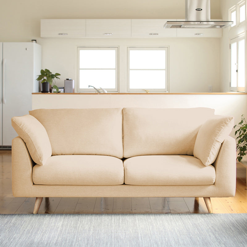 32.3 " H Contemporary Linen Flared Arm Loveseat with Pillows