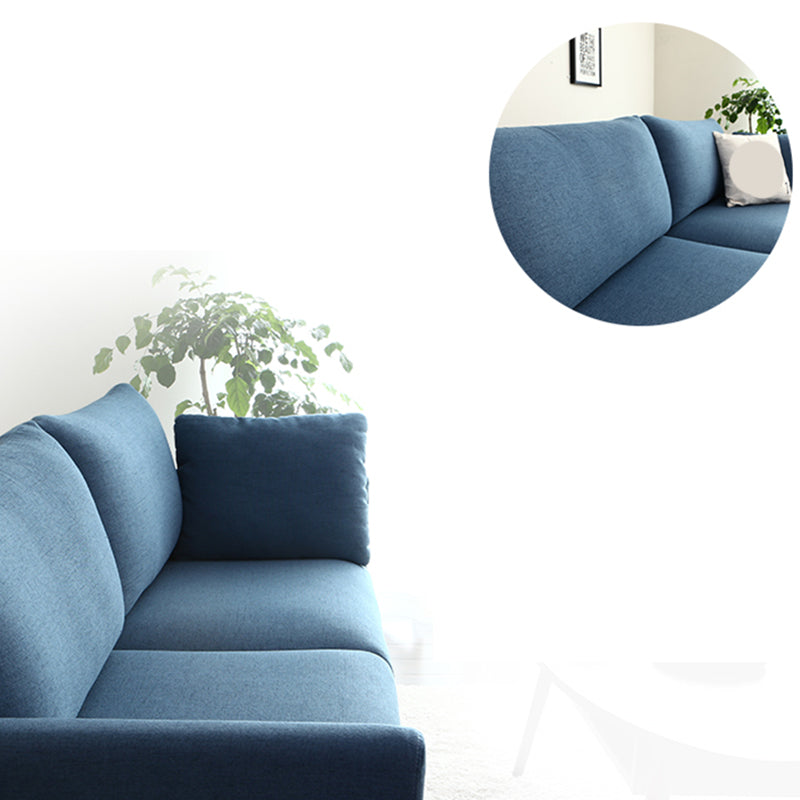 32.3 " H Contemporary Linen Flared Arm Loveseat with Pillows