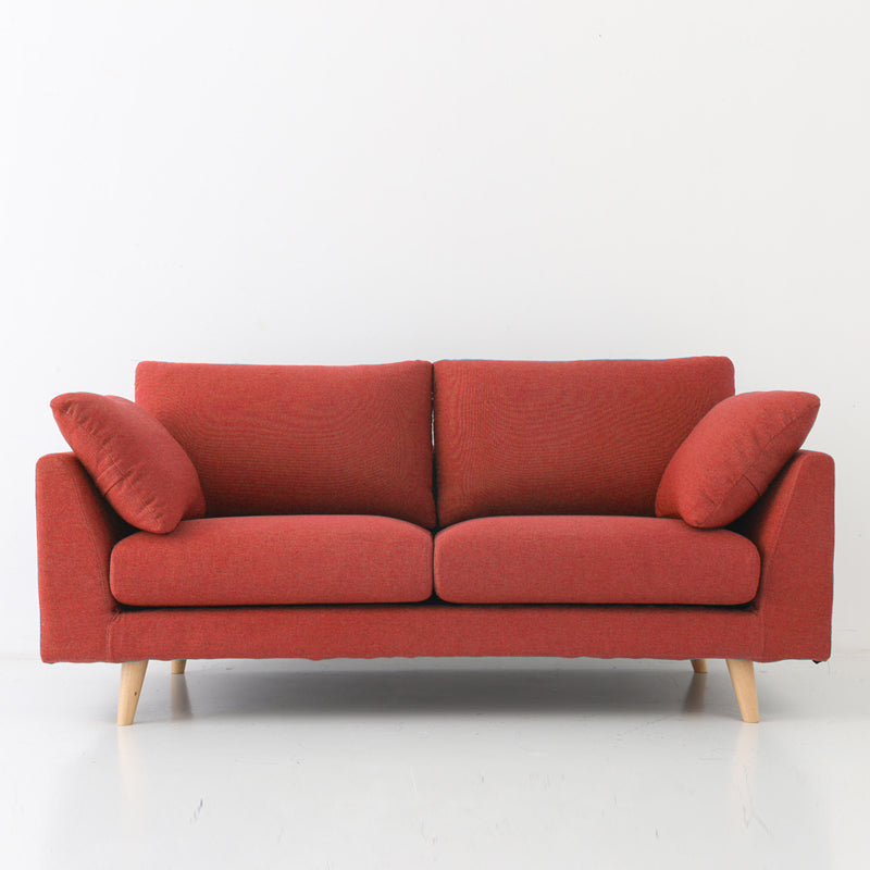 32.3 " H Contemporary Linen Flared Arm Loveseat with Pillows