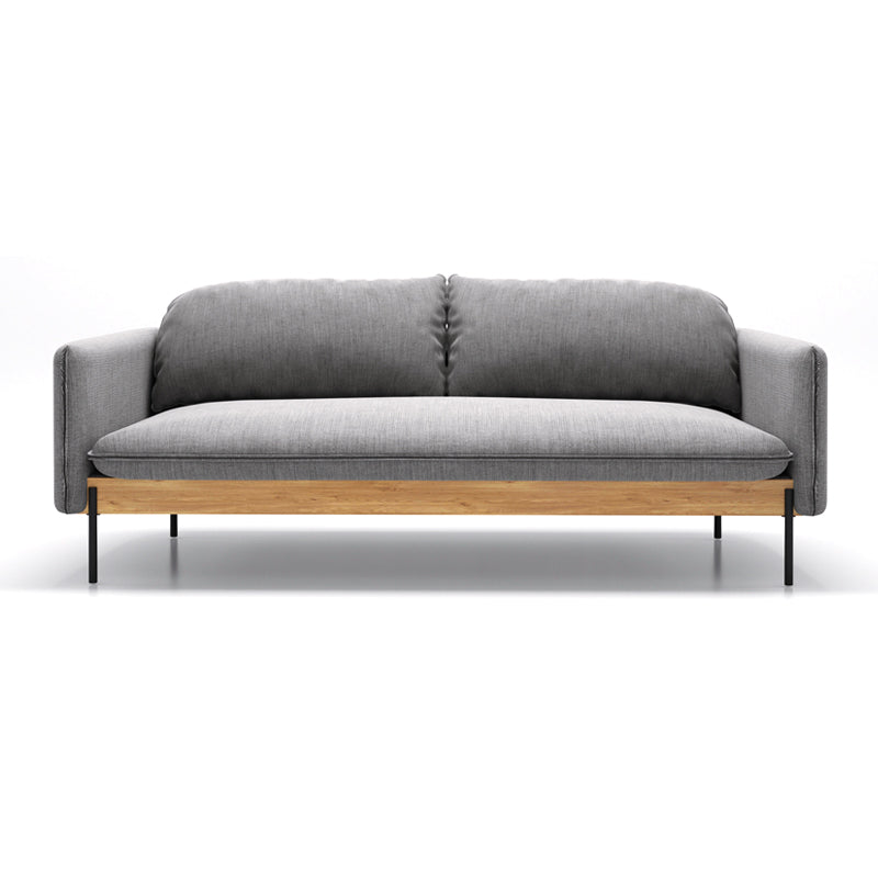 31.5" H Contemporary Solid Color Linen Square Arm Sofa for Living Room