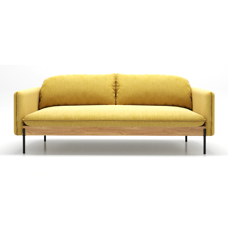 31.5" H Contemporary Solid Color Linen Square Arm Sofa for Living Room