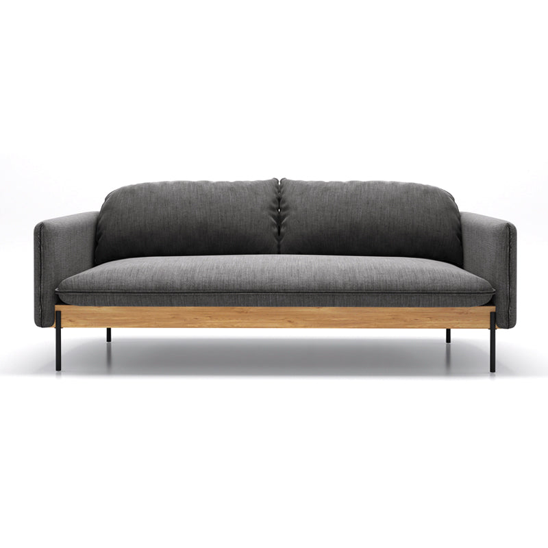 31.5" H Contemporary Solid Color Linen Square Arm Sofa for Living Room