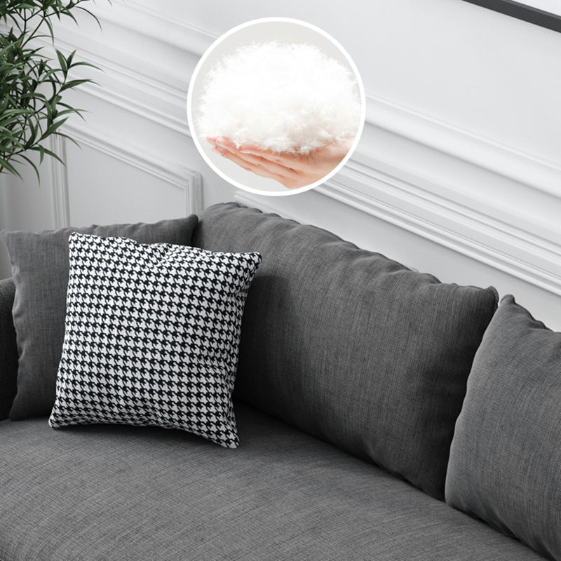 31.5" H Contemporary Solid Color Linen Square Arm Sofa for Living Room