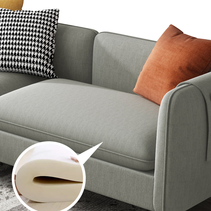 29.92 " H Contemporary 3-seater Cotton Blend Square Arm Sofa