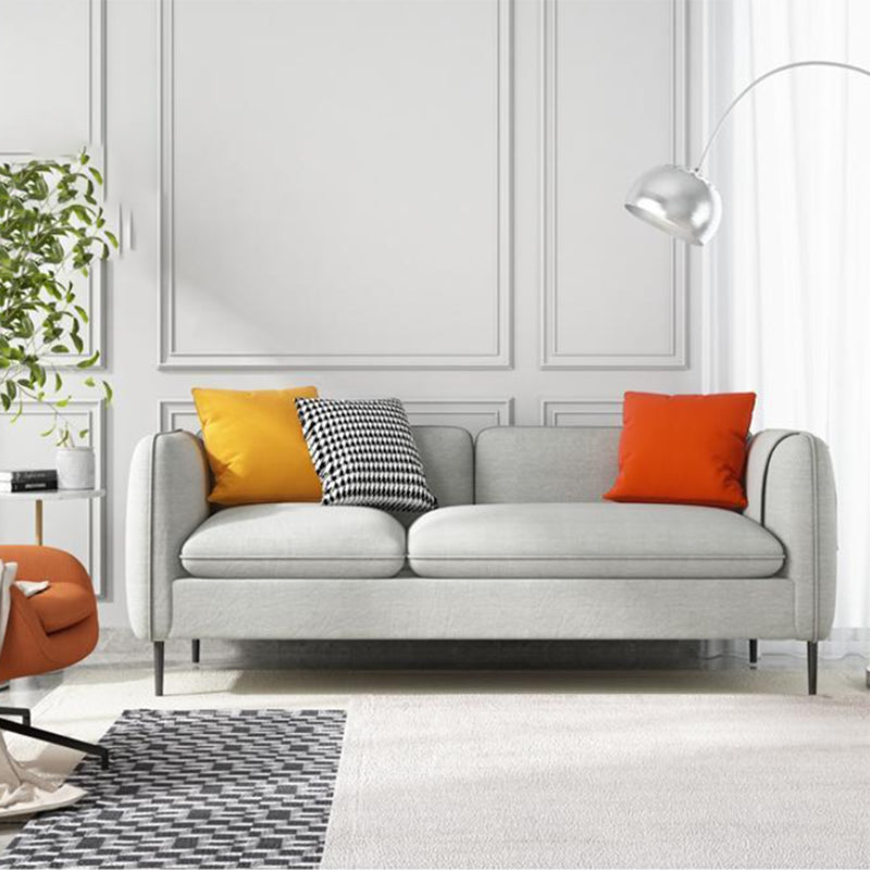 29.92 " H Contemporary 3-seater Cotton Blend Square Arm Sofa