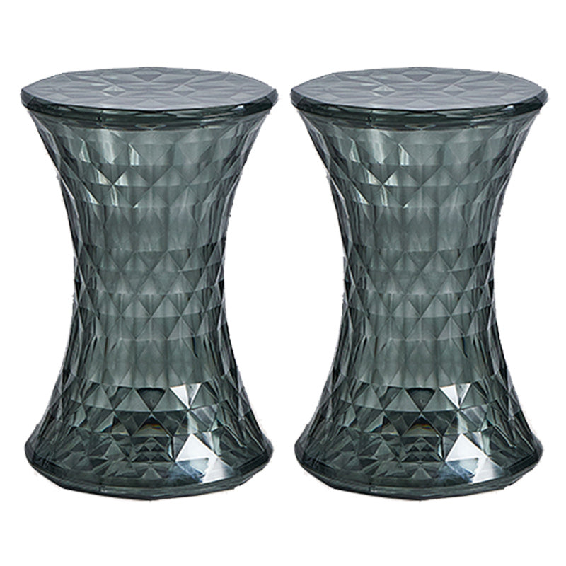 Contemporary 19" Tall Side End Table Plastic Round Side End Table
