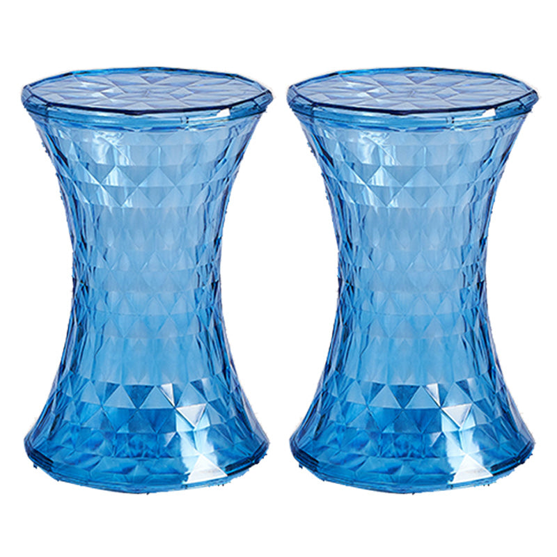 Contemporary 19" Tall Side End Table Plastic Round Side End Table