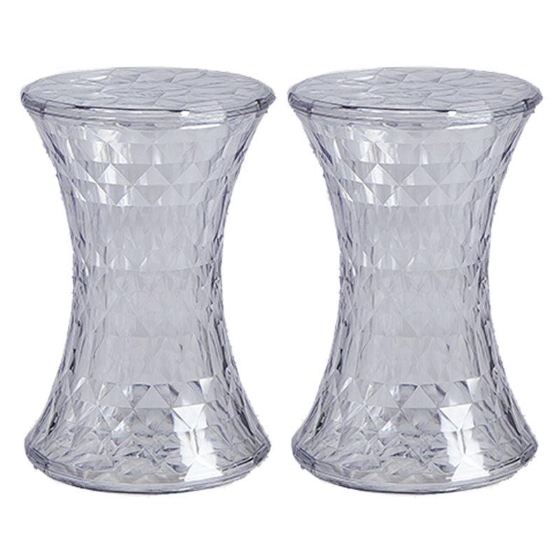 Contemporary 19" Tall Side End Table Plastic Round Side End Table