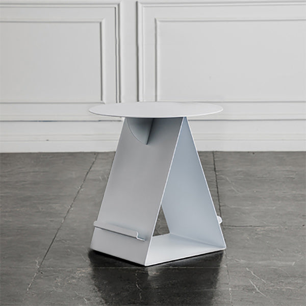 Mid-Century Abstract End Table Metal Round Side End Table for Sofa