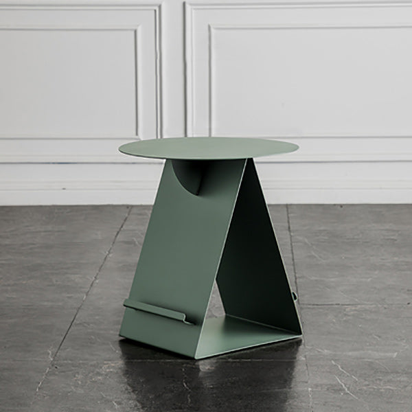 Mid-Century Abstract End Table Metal Round Side End Table for Sofa