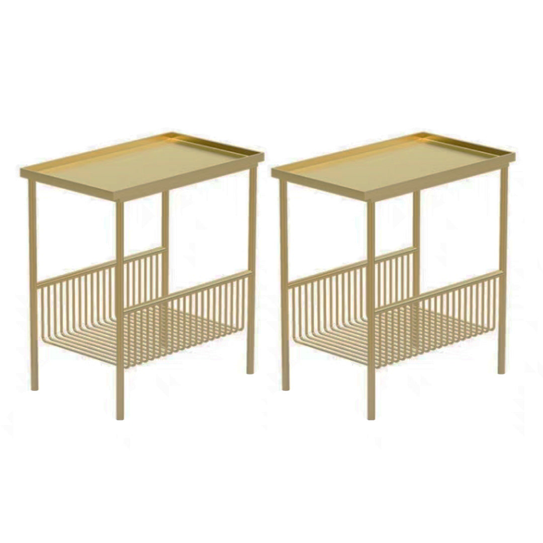 Mid-Century 21.7" Tall 4 Legs End Table Rectangular Side Table