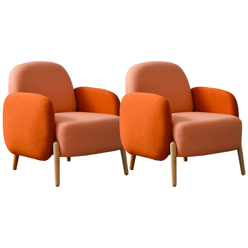 29.52" Wide Linen Arm Chair Square Arms Included Chair with Basic Four Leg