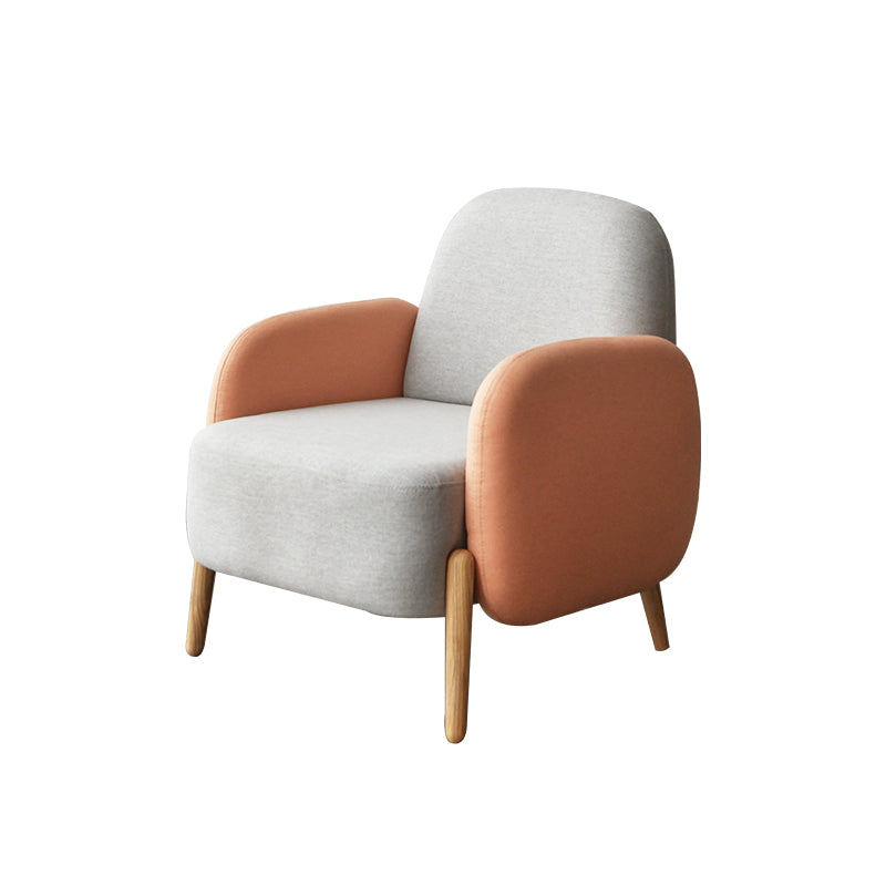 29.52" Wide Linen Arm Chair Square Arms Included Chair with Basic Four Leg