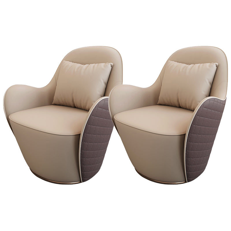 Faux Leather Arm Chair 27.55" Wide Flared Arms Chair Arms Included Chair