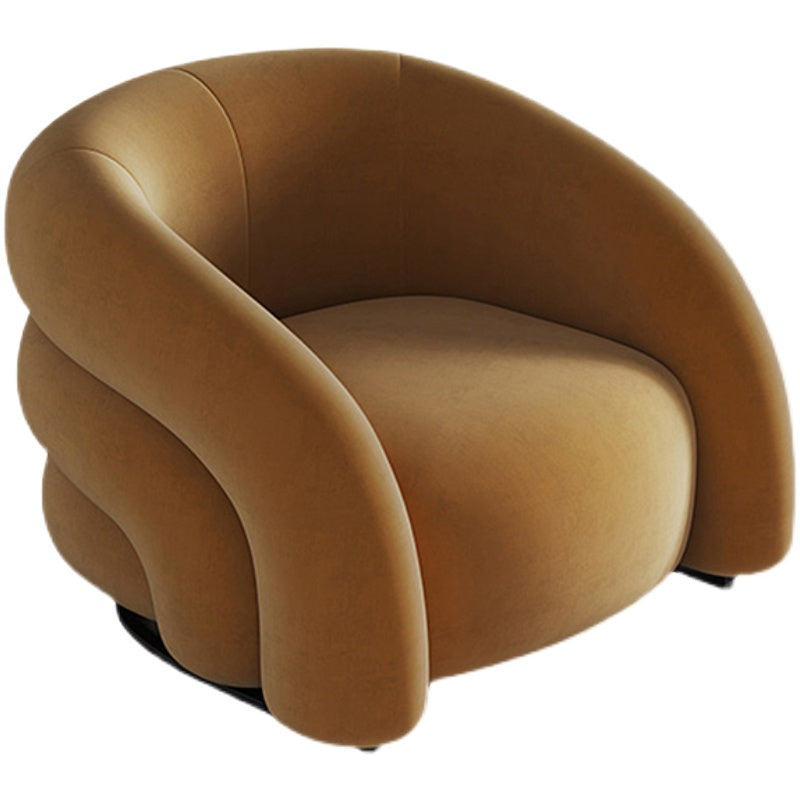 Velvet Barrel Chair 33.85" Wide Arms Included Chair for Living Room