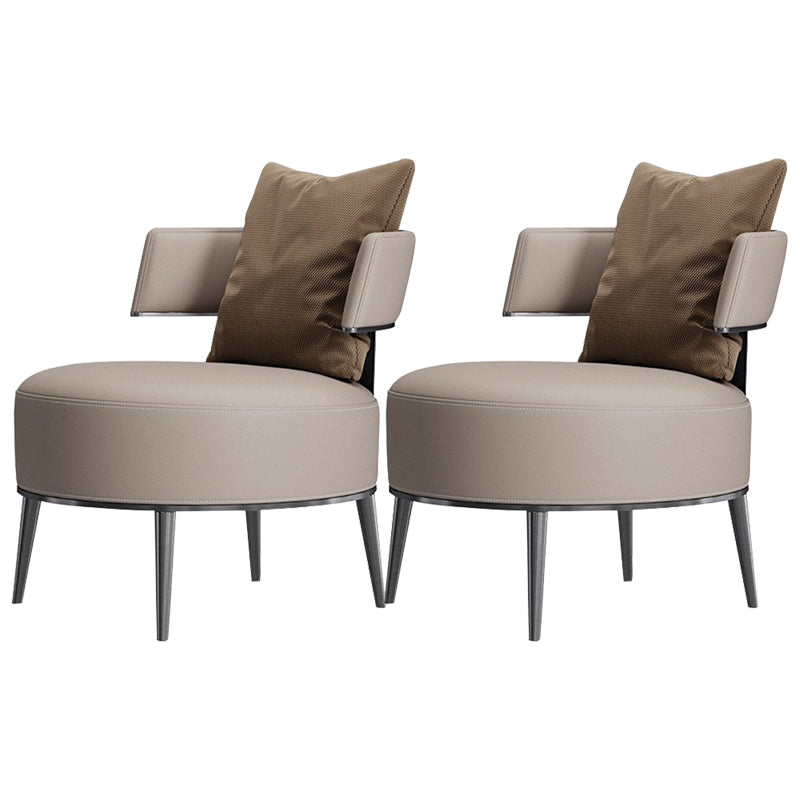 Faux Leather Armless Chair Basic Four Leg Chair for Living Room, 26.77" Wide