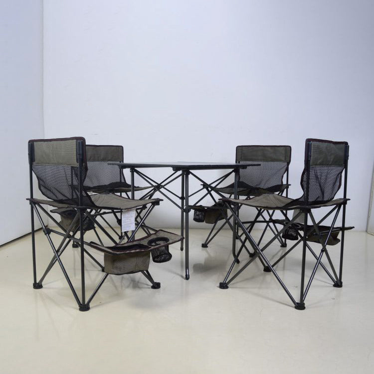 Modern Camping Table Metal 5 Piece Camping Table Set for Outdoor