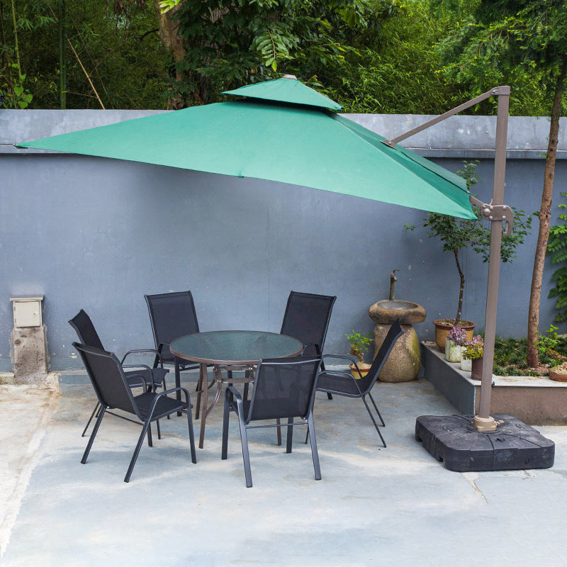 Modern Dining Set 1/5/6/7 Piece Glass Dining Table Set for Outdoor