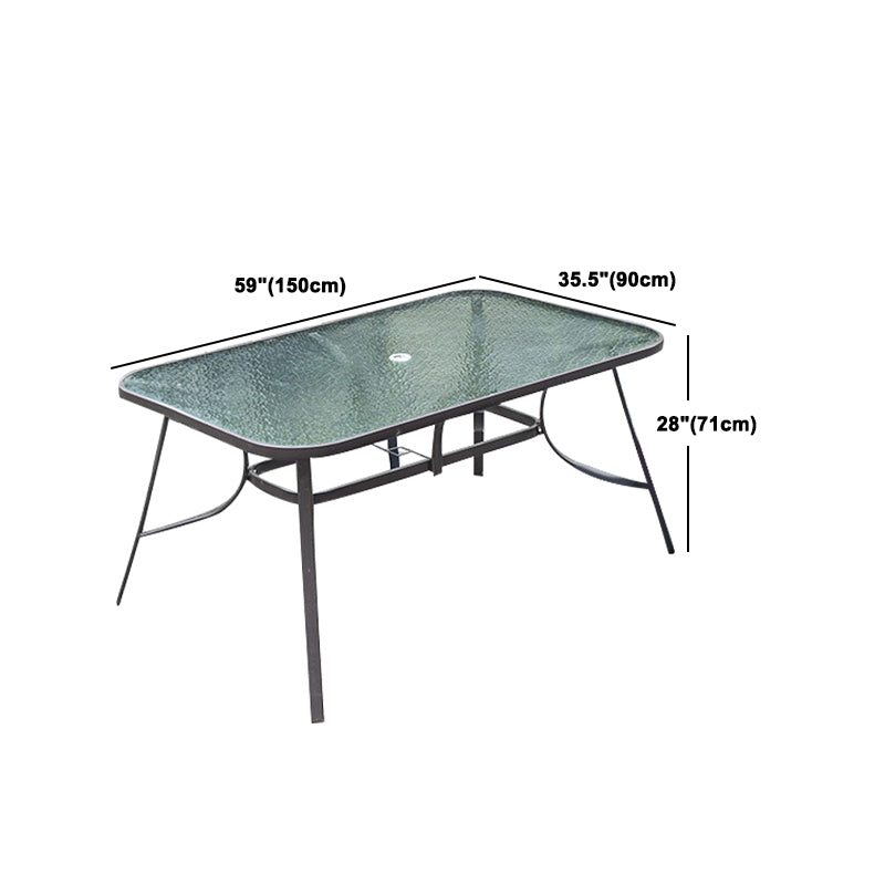 Modern Dining Set 1/5/6/7 Piece Glass Dining Table Set for Outdoor