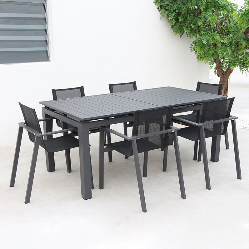 Modern Dining Table Set 1/4/7/9 Piece Metal Patio Dining Table for Garden