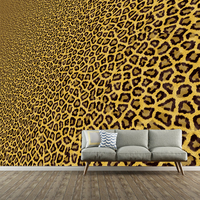 Leopard Print Wallpaper Environment Friendly Mildew Resistant Indoor Wall Mural