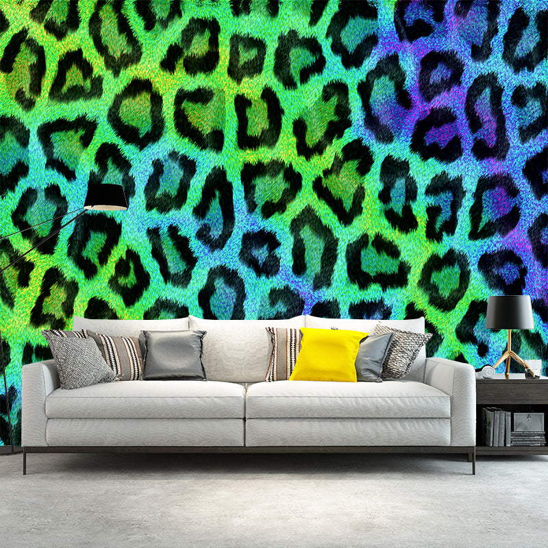 Leopard Print Wallpaper Environment Friendly Mildew Resistant Indoor Wall Mural