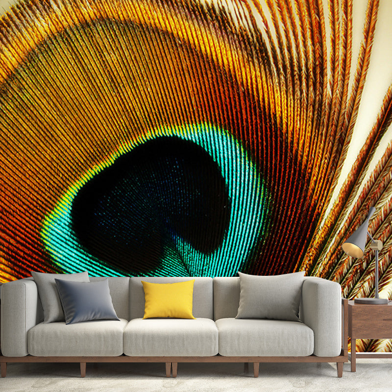 Photography Mural Mildew Resistant Environmental Living Room Feather Wall Mural