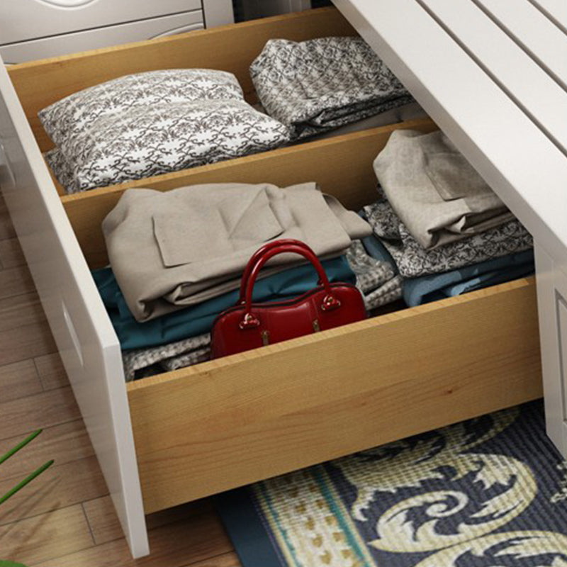 84.65 inch Wide Victorian Bed Frame Pine Wood Bed with Upholstered Headboard