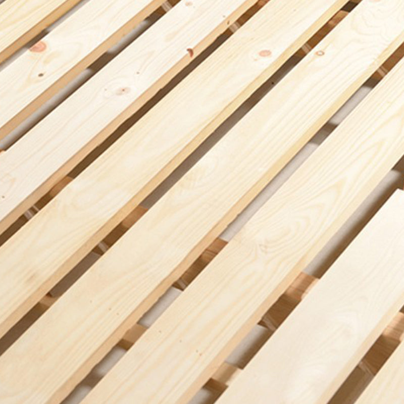 84.65 inch Wide Victorian Bed Frame Pine Wood Bed with Upholstered Headboard