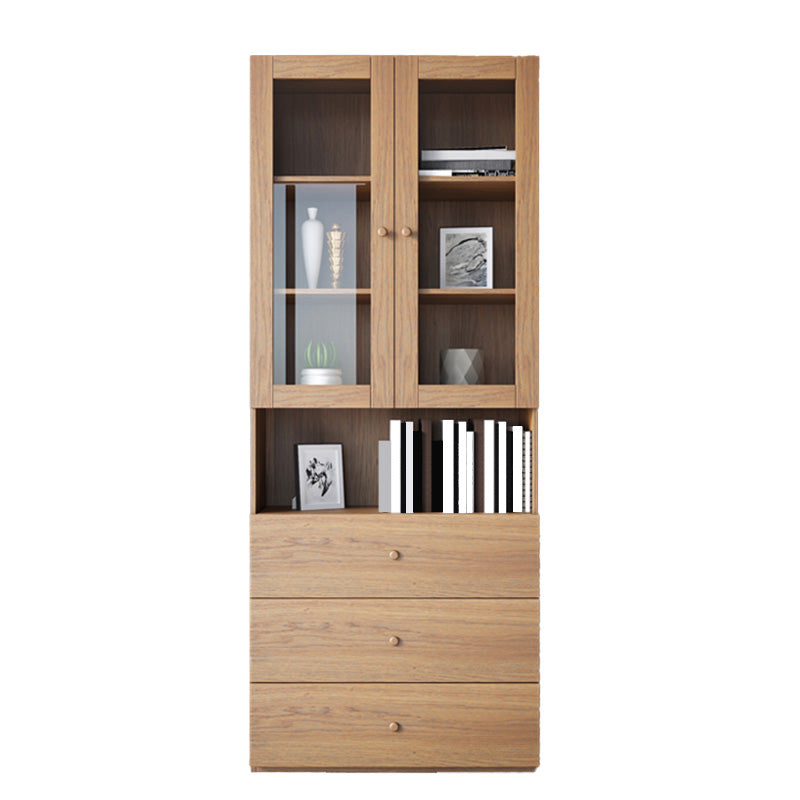 Modern Accent Cabinet Square Storage Cabinet with Glass Paned