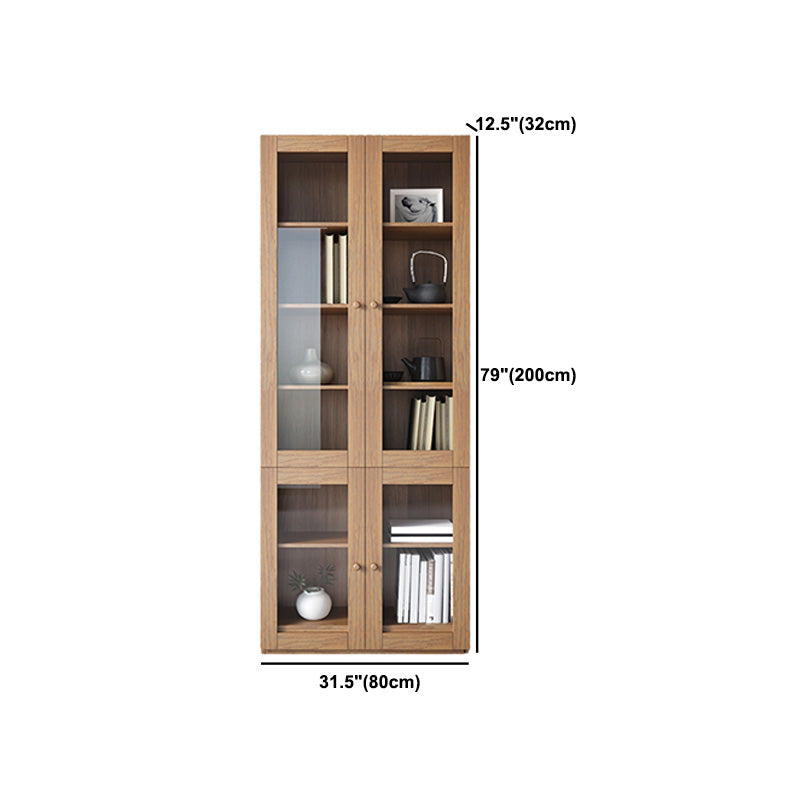 Modern Accent Cabinet Square Storage Cabinet with Glass Paned