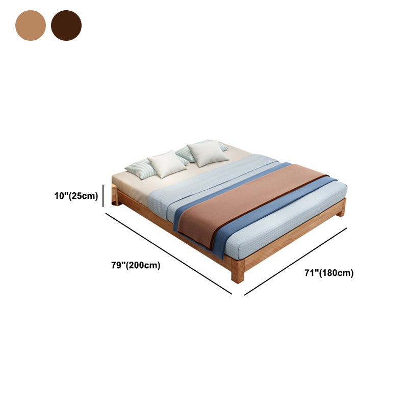 84.65 inch Wide Mid-century Bed Frame Solid Wood Platform Bed