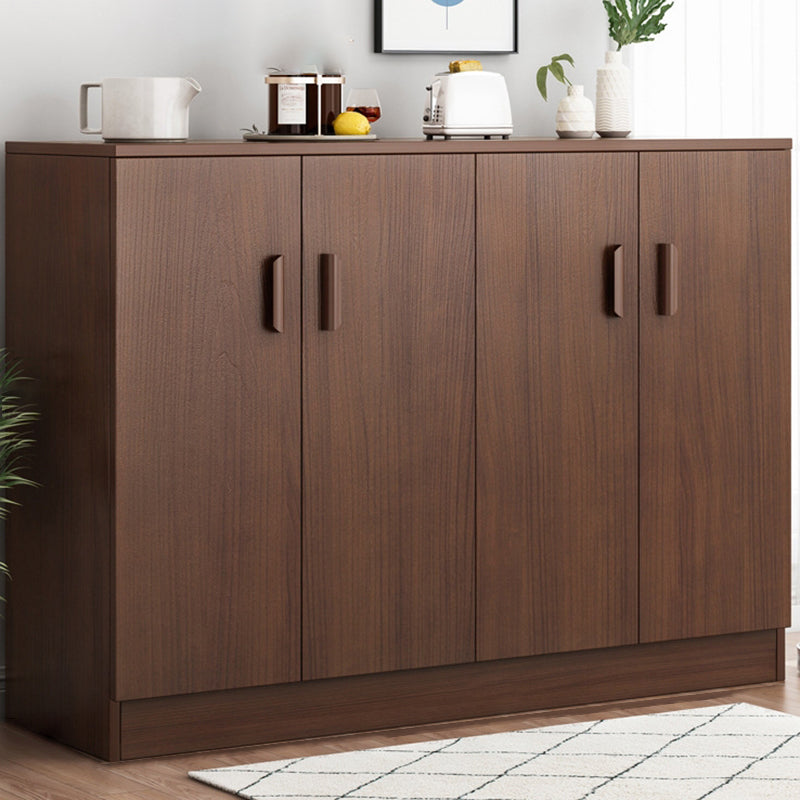 Mid-Century Modern Side Cabinet Brown Accent Cabinet With Doors