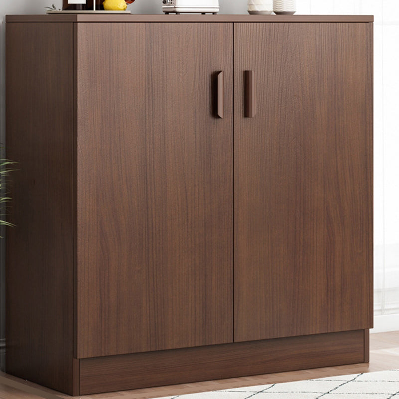 Mid-Century Modern Side Cabinet Brown Accent Cabinet With Doors