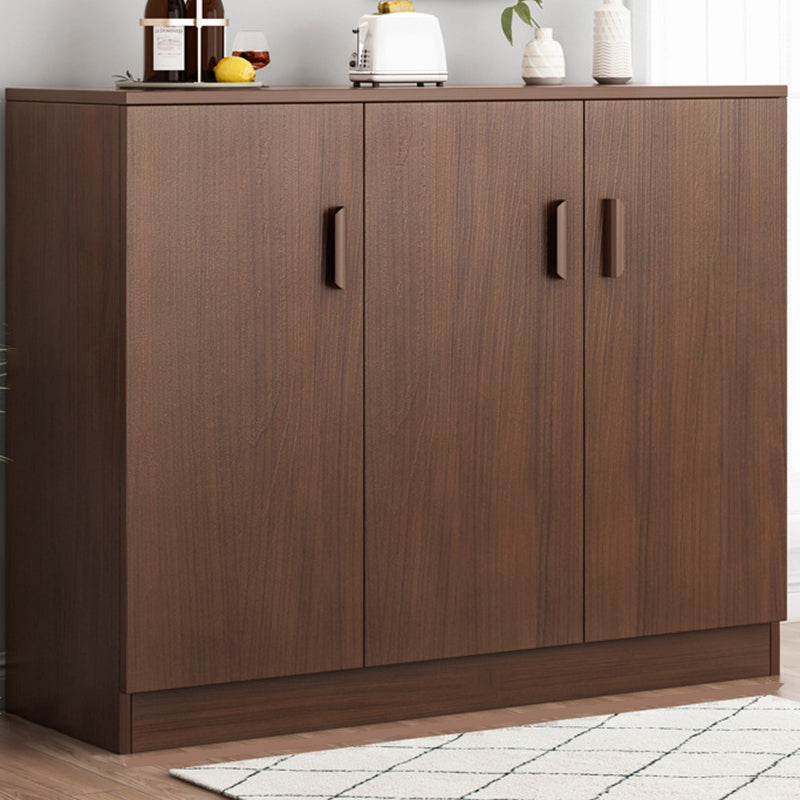 Mid-Century Modern Side Cabinet Brown Accent Cabinet With Doors