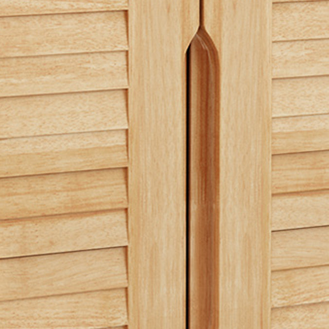 Contemporary Accent Cabinet Rubberwood Side Cabinet With Doors