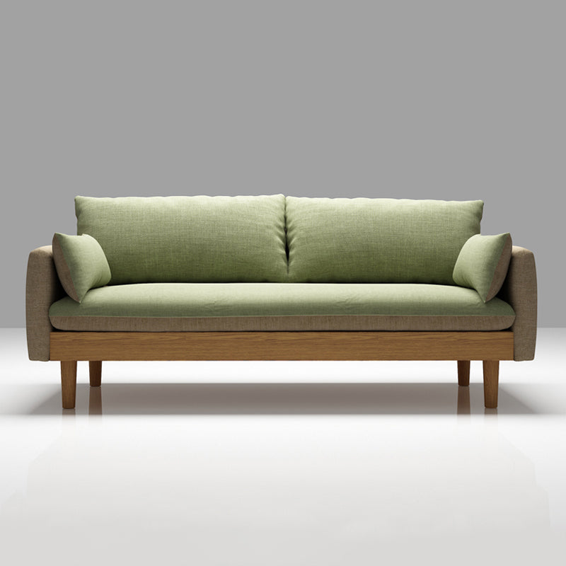Contemporary 29.9" H Cotton Blend Square Arm Sofa for Apartment