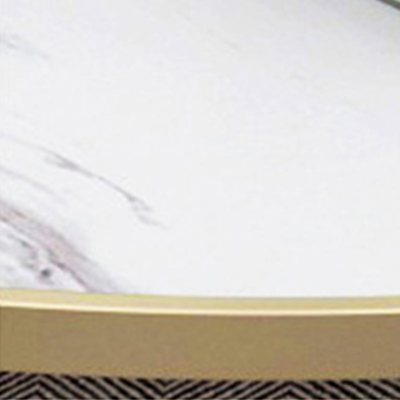 Metal Glam Fram Gold Base Coffee Table Stone Top Cocktail Table