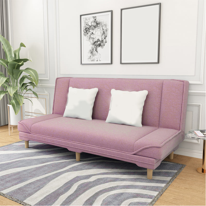 31.5 " H Contemporary Linen Armless Convertible Sleeper Sofa