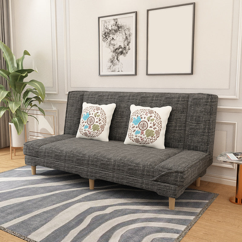 31.5 " H Contemporary Linen Armless Convertible Sleeper Sofa