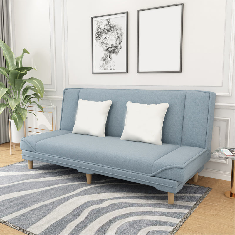 31.5 " H Contemporary Linen Armless Convertible Sleeper Sofa