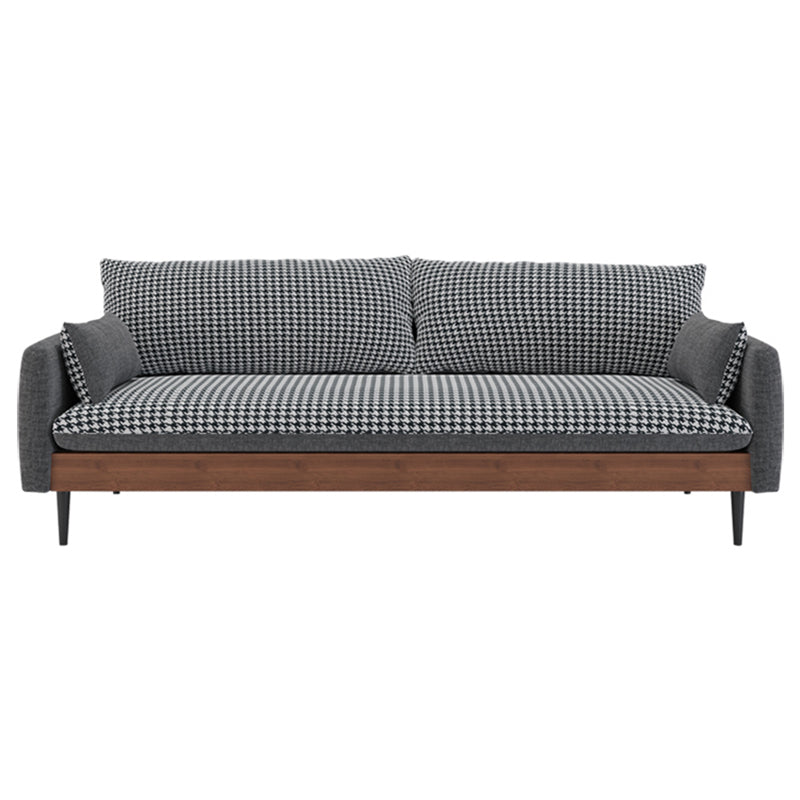 29.9" H Contemporary Linen Blend Square Arm Sofa for Living Room