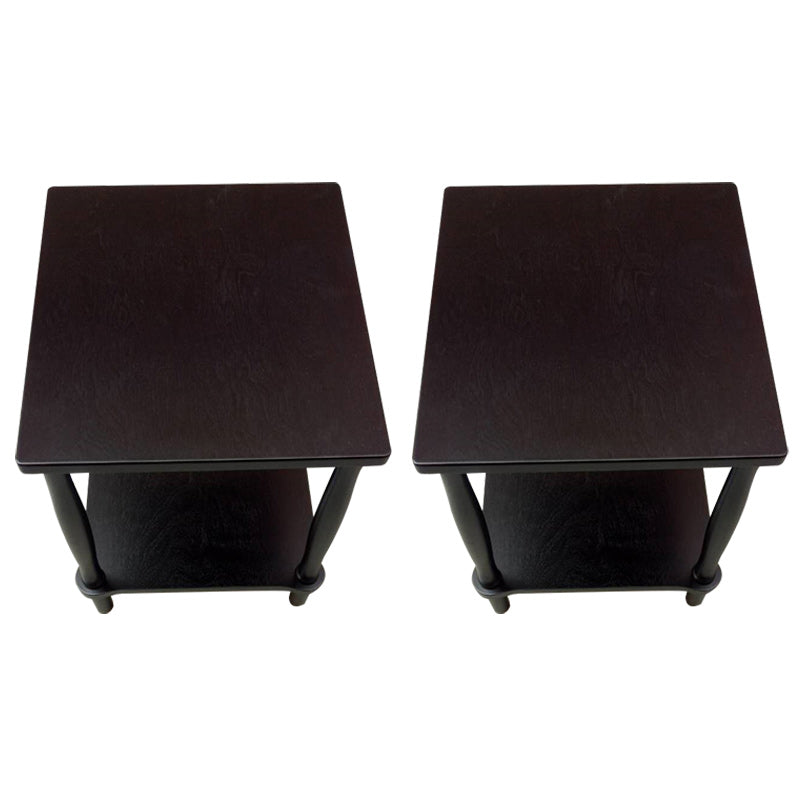 Modernistic Solid 4 Legs Wood End Table Rectangular Side Table