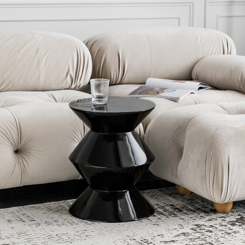 Contemporary Round Side End Table Living Room Pedestal End Table for Living Room