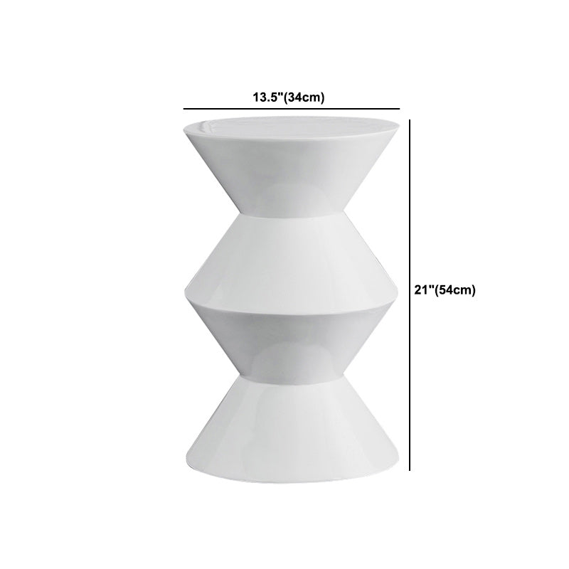 Contemporary Round Side End Table Living Room Pedestal End Table for Living Room
