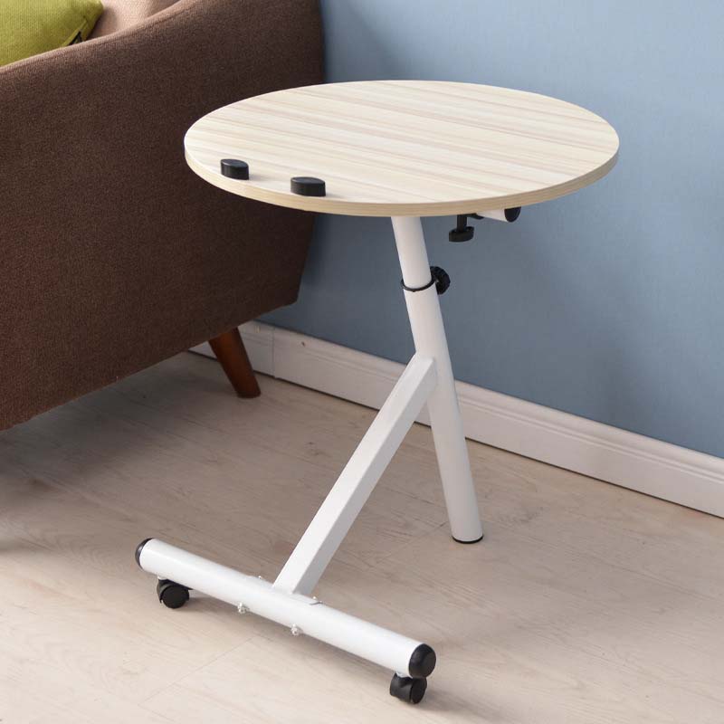 Contemporary Side End Table Round End Slide Table for Living Room