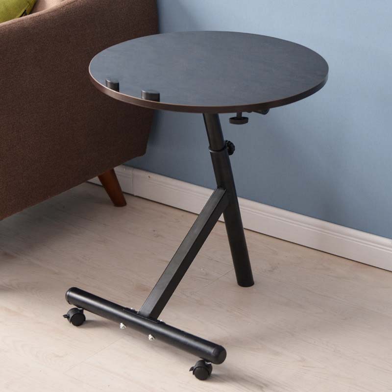 Contemporary Side End Table Round End Slide Table for Living Room