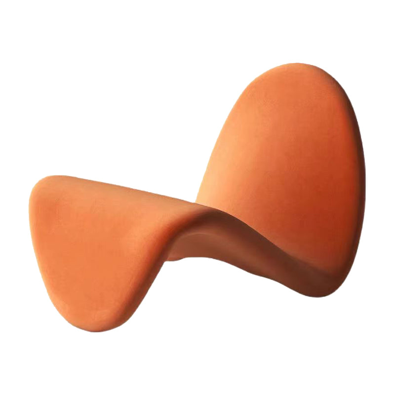 37.79" Wide Armless Chair Tongue Shape Chair with Fixed Backed